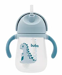 COPO DINO COM ALA REMOVVEL E BICO SILICONE AZUL 12M+ - BUBA