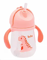 COPO DINO COM ALA REMOVVEL E BICO SILICONE ROSA 12M+ - BUBA