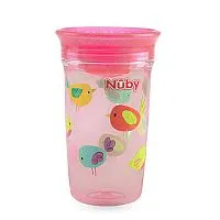 COPO MGICO TRITAN 360 300ML 12 MESES+ ROSA - NUBY