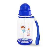 COPO PLSTICO COM CANUDO DE SILICONE 400ML 18M+ AZUL - COMTAC KIDS
