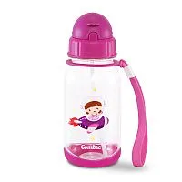 COPO PLSTICO COM CANUDO DE SILICONE 400ML 18M+ ROSA - COMTAC KIDS