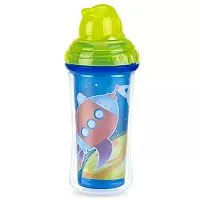 COPO TRMICO COM TRAVA CANUDO E TAMPA 270ML AZUL - NBY