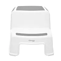 ESCADINHA INFANTIL DOIS DEGRAUS CINZA - CLINGO