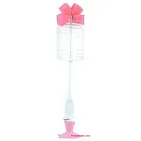 ESCOVA DE MAMADEIRAS E BICOS COM VENTOSA ROSA FOR BABY  PAIS E FILHOS