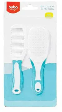 ESCOVA E PENTE BABY AZUL - BUBA TOYS