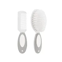 ESCOVA E PENTE BABY CINZA - BUBA TOYS