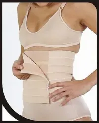 FAIXA ABDOMINAL COM VELCRO CHOCOLATE - CINTA MODERNA