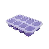 FORMINHAS C/ TAMPA 100% SILICONE PARA CONGELAR PAPINHAS PEQUENA BALEIA LILS - MARCUS & MARCUS