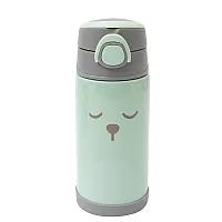 GARRAFA TRMICA PAREDE DUPLA COM CANUDO GUMY VERDE 420ML - BUBA