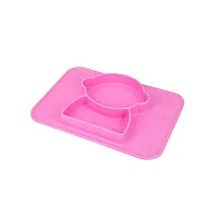 JOGO AMERICANO COM PRATO DE SILICONE ASTRONAUT MAT ROSA - NBY