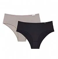 KIT 2 CALCINHAS CLASSIC MIDI 24547 PRETA/CHOCOLATE - SLOGGI