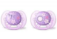KIT 2 CHUPETAS ULTRA SOFT DECORADA MENINA 6-18M - AVENT
