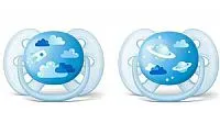KIT 2 CHUPETAS ULTRA SOFT DECORADA MENINO 6-18M - AVENT