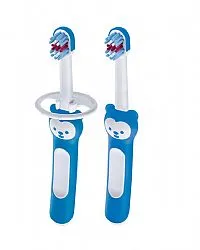 KIT 2 ESCOVAS DE DENTE BABY'S BRUSH 6M+ AZUL - MAM