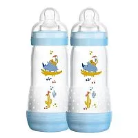 KIT 2 MAMADEIRAS DOUBLE PACK FIRST BOTTLE 320ML BOYS SAFARI - MAM