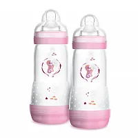 KIT 2 MAMADEIRAS DOUBLE PACK FIRST BOTTLE 320ML ROSA CAVALO MARINHO - MAM