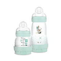 KIT 2 MAMADEIRAS EASY START ANTICLICA 130ML E 260ML  AZUL FLORESTA - MAM