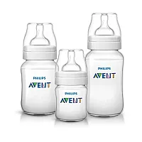KIT 3 MAMADEIRAS CLASSIC ANTI-COLIC 125ML + 260ML + 330ML - AVENT