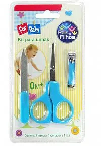 KIT 3 PEAS PARA UNHA AZUL FOR BABY - PAIS E FILHOS