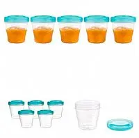 KIT 5 POTES PARA ARMAZENAR PAPINHA 150ML - KABABY