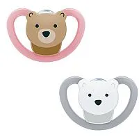 KIT CHUPETA 0-6M SPACE URSO ROSA - NUK