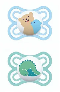 KIT CHUPETA PERFECT SILK TOUCH AZUL 0-6M  - MAM