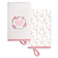 KIT COM 2 BABINHAS MEU JARDIM BEGE E ROSA - HUG