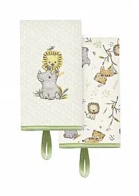 KIT COM 2 BABINHAS SAFARI VERDE - HUG