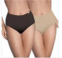 KIT COM 2 CALCINHAS CLASSIC MAX 24545 PRETA/CHOCOLATE - SLOGGI