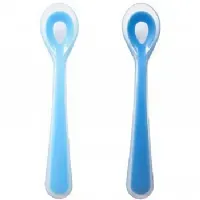 KIT COM 2 COLHERES DE SILICONE AZUL - KABABY