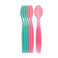 KIT COM 6 COLHERES VERDE E ROSA - BUBA