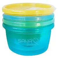 KIT DE POTES MULTIUSO 236ML COM 4 UNIDADES MENINO - SANA BABIES