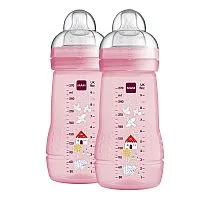 KIT DOUBLE PACK FASHION BOTTLE GIRLS 270ML - MAM