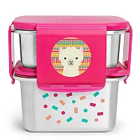 KIT LANCHE (2 POTES) AO INOX ZOO LHAMA - SKIP HOP
