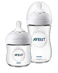 KIT MAMADEIRA ANTI-CLICA PTALA 125ML + 260ML TRANSPARENTE - AVENT