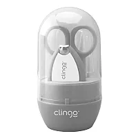 KIT MANICURE COM ESTOJO CINZA - CLINGO