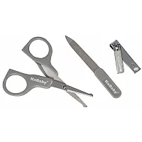 KIT MANICURE COM ESTOJO CINZA - KABABY