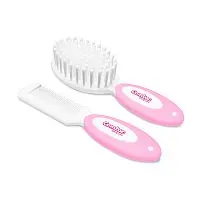 KIT PENTE E ESCOVA ROSA - COMTAC KIDS
