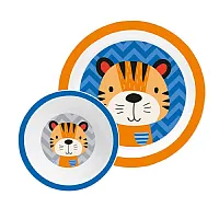 KIT PRATO E TIGELA INFANTIL TIGRE - CLINGO