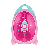 KIT REFEIO COM TALHERES ROSA  - BUBA