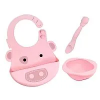 KIT TRS PEAS 100% SILICONE PORQUINHA ROSA - MARCUS & MARCUS