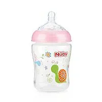 MAMADEIRA BICO LARGO FISIOLGICO 270ML ROSA - NBY