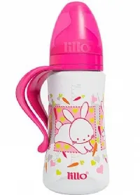 MAMADEIRA COM ALAS COELHINHA 300ML ROSA - LILLO