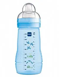 MAMADEIRA FASHION BOTTLE 270ML BOYS AZUL (LIVRE DE BPA) - MAM