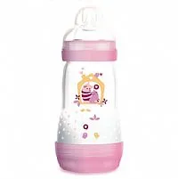 MAMADEIRA FIRST BOTTLE ROSA GATO 260ML (LIVRE DE BPA) - MAM