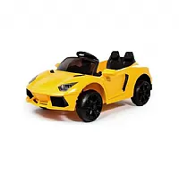 MINI VECULO CARRO ESPORTIVO MOTOR ELTRICO INFANTIL AMARELO  BABY STYLE