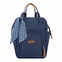 MOCHILA MATERNIDADE MULTIFUNCIONAL MESCLA AZUL MARINHO - HUG