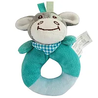 PELCIA CHOCALHO OVAL VAQUINHA GELLY AZUL - CLINGO