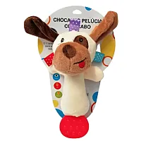 PELCIA COM CHOCALHO E MORDEDOR CACHORRO - PAIS & FILHOS