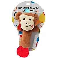 PELCIA COM CHOCALHO E MORDEDOR MACACO - PAIS & FILHOS